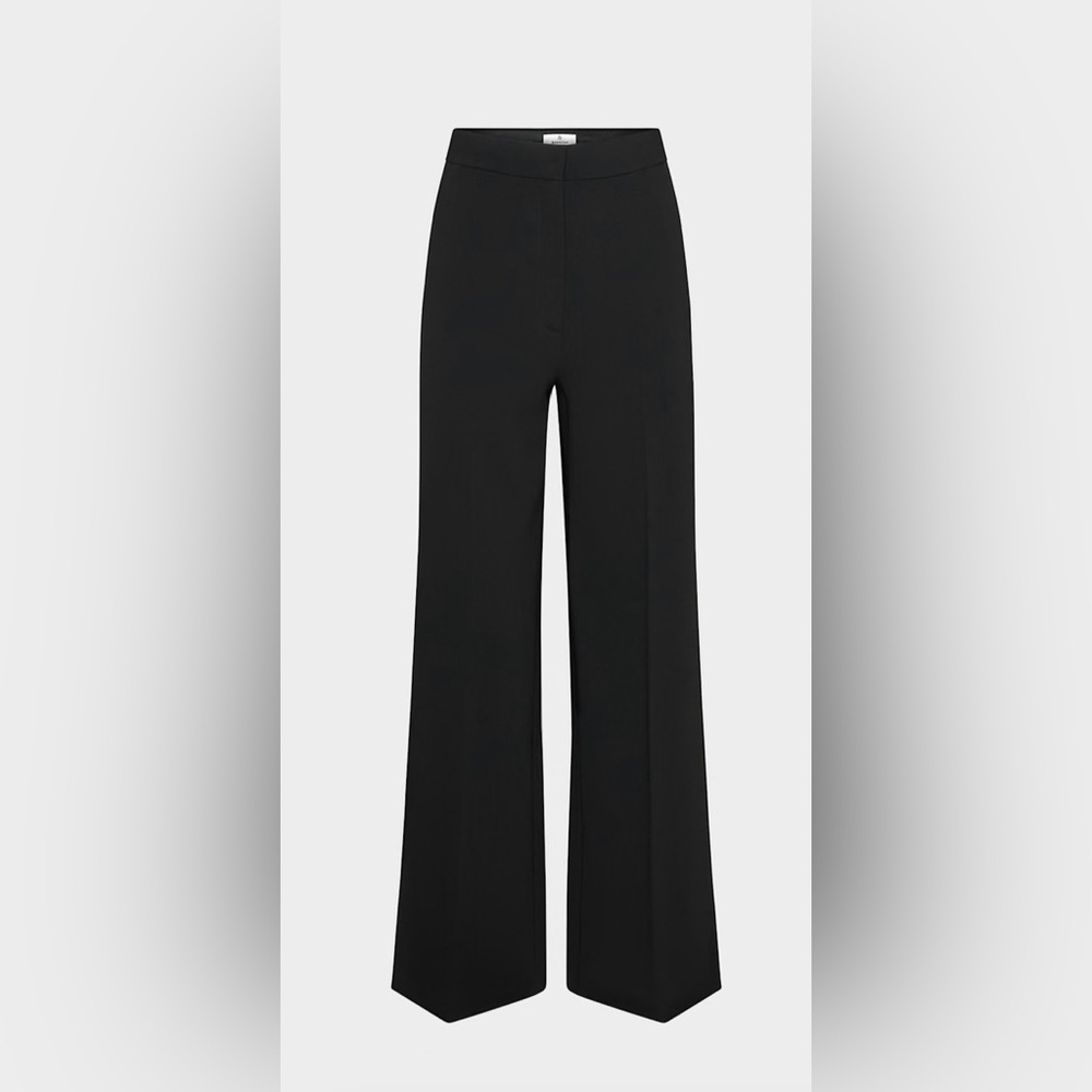Babaton Aritzia The Lee Way Black Wide-Leg Crepe Pants